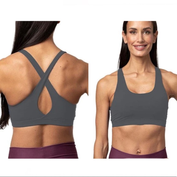 NWT Whisper Activewear Aeiral Bra & Rebecca Legging Bundle Grey Size Small - Picture 3 of 13